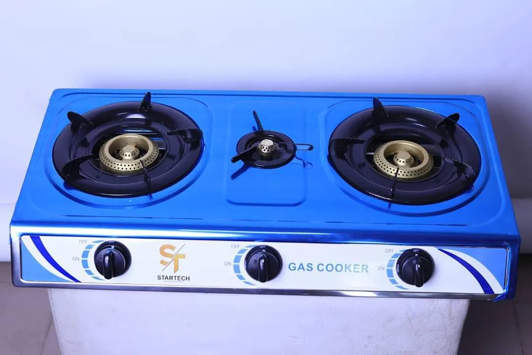 Cuisinière 3 feux inox