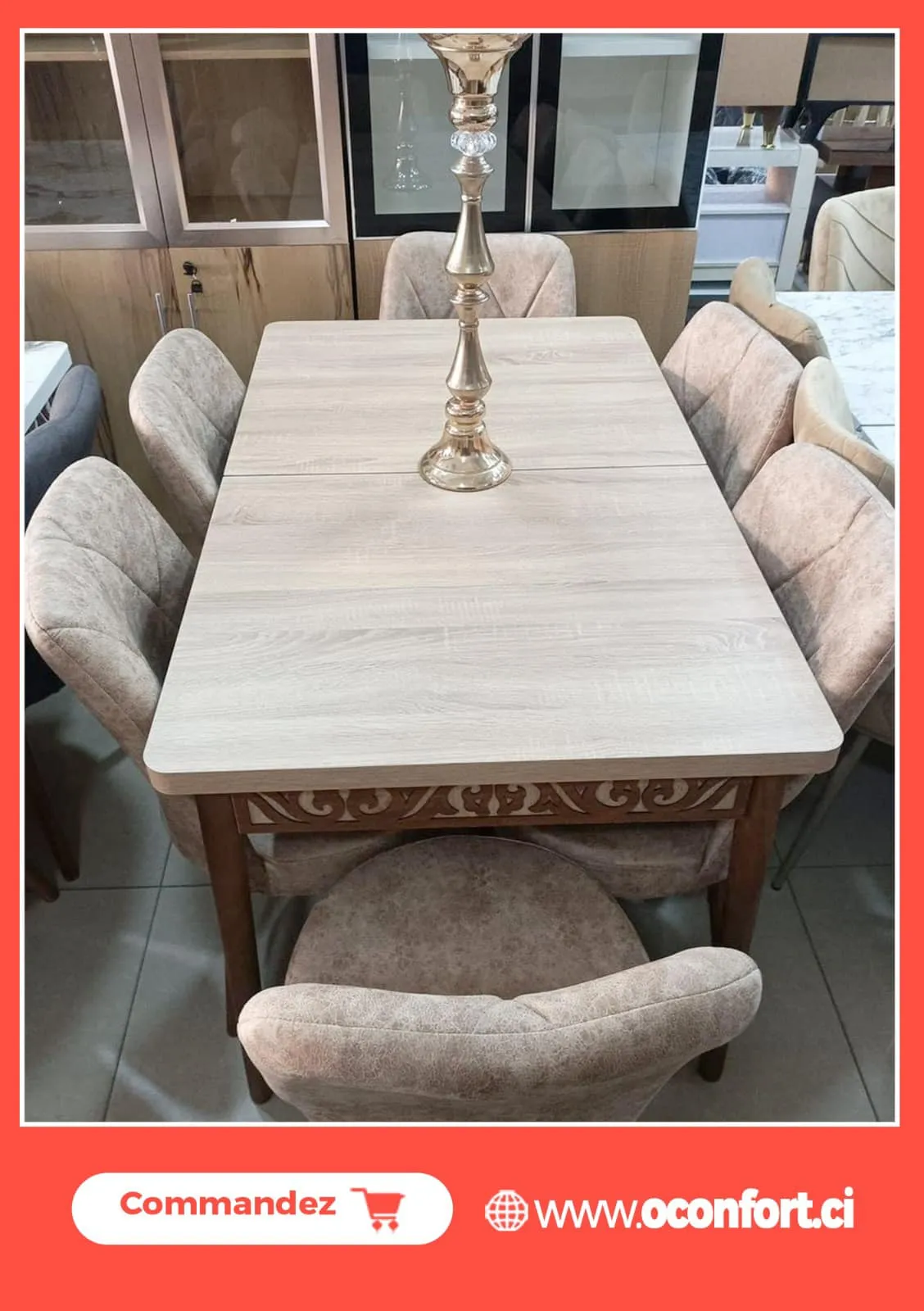 Table Extensible + 06 Chaises